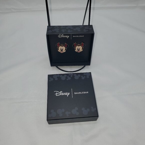 BNWT Disney x Baublebar Halloween Mickey Mouse Devil Stud Earrings - Picture 3 of 4